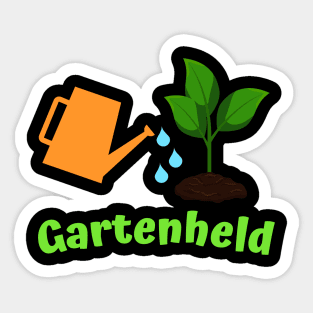 Gartenheld Gärtner Gartenarbeit Gießkanne Garten Sticker